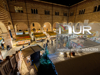 A general view of the Chirstmas Market in Verona, Italy, on November 24, 2022.  (
