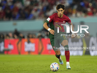 Joao Felix Second Striker of Portugal and Atletico de Madrid runs with the ball during the FIFA World Cup Qatar 2022 Group H match between P...