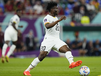Mohammed Kudus Attacking Midfield of Ghana and Ajax Amsterdam controls the ball during the FIFA World Cup Qatar 2022 Group H match between P...