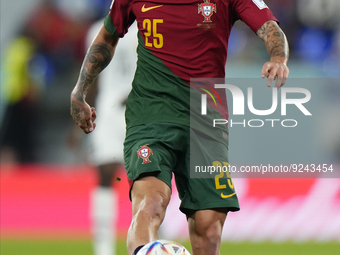 Otavio Right Midfield of Portugal and FC Porto does passed during the FIFA World Cup Qatar 2022 Group H match between Portugal and Ghana at...