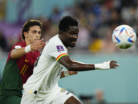Daniel Amartey Centre-Back of Ghana and Leicester City and Joao Felix Second Striker of Portugal and Atletico de Madrid compete for the ball...