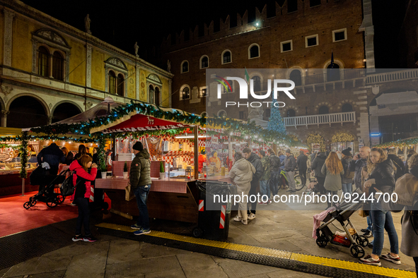 A general view of the Chirstmas Market in Verona, Italy, on November 24, 2022.  