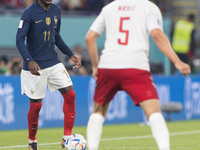Ousmane Dembele , Joakim Maehle  during the World Cup match between France vs Denmark, in Doha, Qatar, on November 26, 2022. (