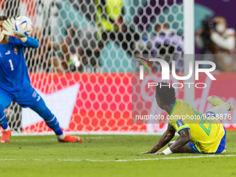 Yann Sommer , Vinicius Junior  during the World Cup match between Brasil vs Switzerland, in Doha, Qatar, on November 28, 2022. (