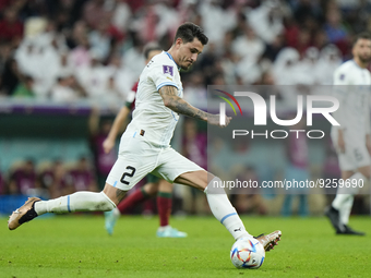 Jose Maria Gimenez Centre-Back of Uruguay and Atletico de Madrid during the FIFA World Cup Qatar 2022 Group H match between Portugal and Uru...