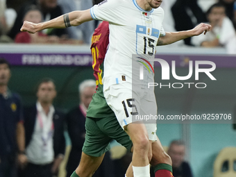 Federico Valverde Central Midfield of Uruguay and Real Madrid in action during the FIFA World Cup Qatar 2022 Group H match between Portugal...