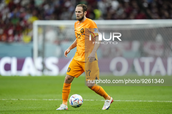 Daley Blind left-back of Netherlands and Ajax Amsterdam during the FIFA World Cup Qatar 2022 Group A match between Netherlands and Qatar at...