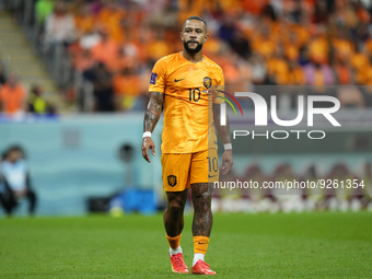 Memphis Depay centre-forward of Netherlands and FC Barcelona during the FIFA World Cup Qatar 2022 Group A match between Netherlands and Qata...