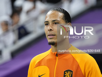 Virgil van Dijk centre-back of Netherlands and Liverpool FC prior the FIFA World Cup Qatar 2022 Group A match between Netherlands and Qatar...
