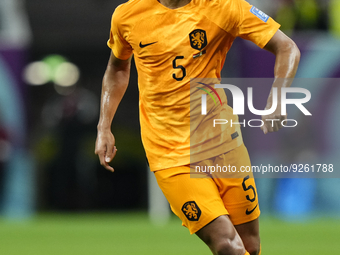 Nathan Ake centre-back of Netherlands and Manchester City during the FIFA World Cup Qatar 2022 Group A match between Netherlands and Qatar a...
