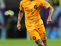 Nathan Ake centre-back of Netherlands and Manchester City during the FIFA World Cup Qatar 2022 Group A match between Netherlands and Qatar a...
