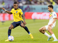 Angelo Preciado , Iliman Ndiaye  during the World Cup match between Ecuador vs Senegal in Doha, Qatar, on November 29, 2022. (
