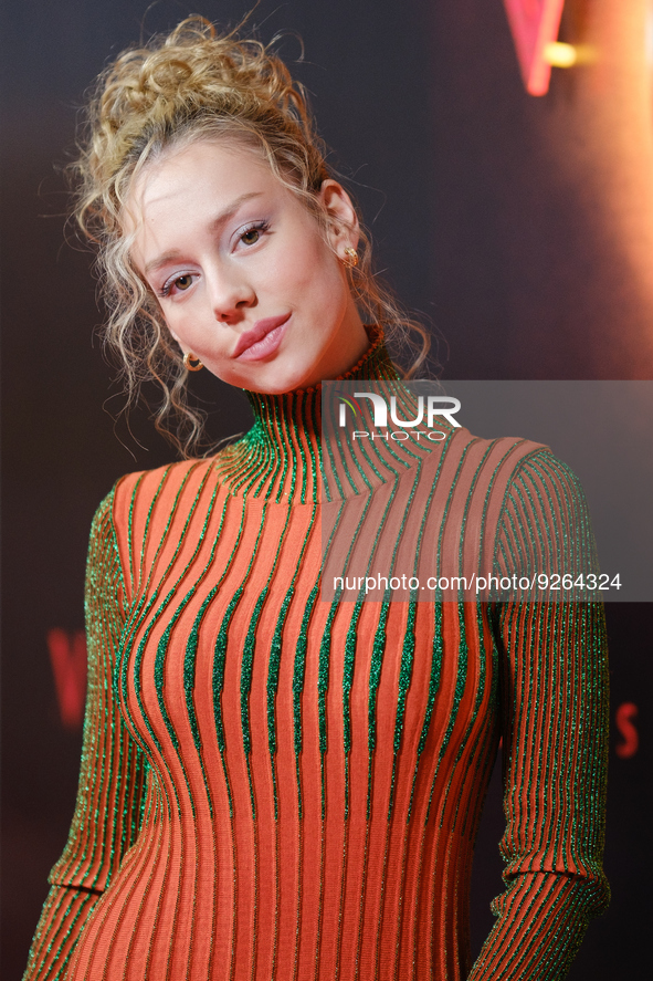 Actress Ester Exposito attends to 'Venus' photocall in Madrid on November 30, 2022 in Madrid, Spain. 