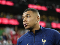 Kylian Mbappe centre-forward of France and Paris Saint-Germain prior the FIFA World Cup Qatar 2022 Group D match between Tunisia and France...