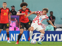 (6) WITSEL Axel of team Belgium battle for ball with (10) MODRIC Luka of team Croatia during the FIFA World Cup Qatar 2022 Group F match bet...