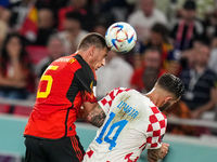 (5) VERTONGHEN Jan of team Belgium battle for ball with (14) LIVAJA Marko of team Croatia during the FIFA World Cup Qatar 2022 Group F match...