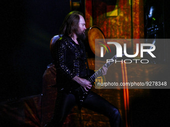 

Ian Hill of British band Judas Priest is performing on stage during the second day of the Hell and Heaven Metal Fest at Foro Pegaso in Tol...