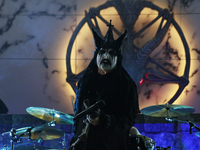 December 04, 2022, Toluca, Mexico: Lead vocalist King Diamond of the Danish heavy metal band Mercyful Fate performs on stage during  the thi...