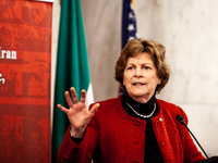 Senator Jeanne Shaheen (D-NH) speaks at a Senate briefing on Iran, hosted by the Organization of Iranian American Communities, a group affil...