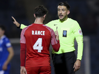 Match referee Thomas Kirk during the FA Cup ''nd round replay between Gillingham and Dagenham and Redbridge at the MEMS Priestfield Stadium,...
