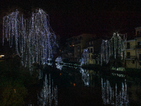 The Christmas illuminations in the centre of Rieti, for the Christmas festivities of 2022. Many people invaded the streets of the city centr...