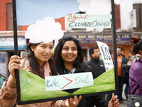 Nepalese youth take part in the climate march demanding bold, political action to address the climate crisis also calling climate justice in...