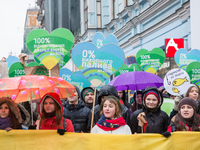 Environmental activists held a march in Kiev with the requirements to draw attention to climate change, because of air pollution. From 30 No...