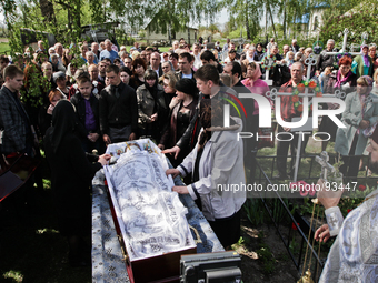 Right Sector activist Yuri Popravka(18 y.o.) who was killed by terrorists in the Donetsk region, was buried today in the village Morozovka,...