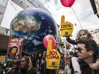 Thousands of citizens and environmental activists take part in the 'Global Climate March' to call for tougher action to tackle climate chang...