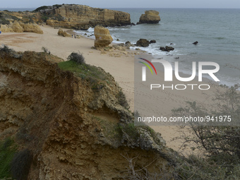 A general view of S. Rafael beach (Praia de Sao Rafael).
Albufeira, Algarve, Portugal, on Tuesday 1 December 2015. (