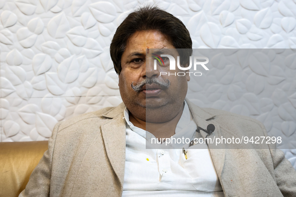 

Raman Bhalla, a leader of the Indian National Congress, is pictured during an interview at his residence in Jammu City, Jammu and Kashmir,...