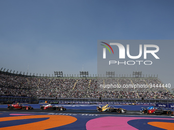 Action at Foro Sol during the 2023 Hankook Mexico City E-Prix, 1st meeting of the 2022-23 ABB FIA Formula E World Championship, on the Autod...