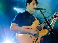 Ezra Koenig of the band Vampire Weekend performs in concert at Stubb's on April 25, 2014 in Austin, Texas. (