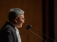 Hong Kong Chief Justice, Andrew Cheung Kui-nung delivering a speech on stage during the Ceremonial Opening of Legal Year 2023 inside City Ha...