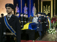 Funeral ceremony for Ukrainian Interior Minister Denys Monastyrskyi, his deputy and officials who died in the helicopter crash in Brovary to...