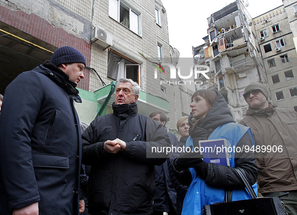 DNIPRO, UKRAINE - JANUARY 23, 2023 - Head of the Dnipropetrovsk Regional Council Mykola Lukashuk and UN High Commissioner for Refugees Filip...