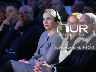 U.S. ambassador to Ukraine Bridget Brink (C) takes part at the Kyiv Security Forum in Kyiv, Ukraine 23 January 2023, amid Russia's invasion...