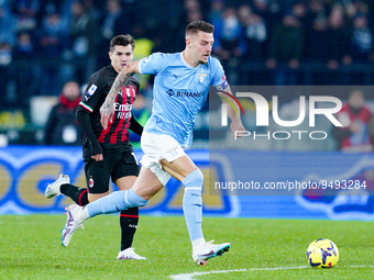 Sergej Milinkovic-Savic of SS Lazio during the Serie A match between SS Lazio and AC Milan at Stadio Olimpico, Rome, Italy on 24 January 202...
