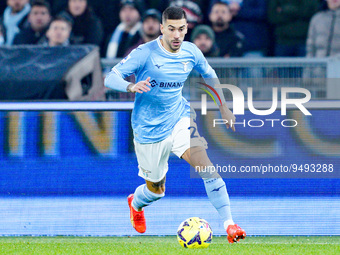 Mattia Zaccagni of SS Lazio during the Serie A match between SS Lazio and AC Milan at Stadio Olimpico, Rome, Italy on 24 January 2023.  (