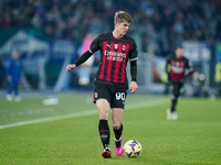 Charles De Ketelaere of AC Milan during the Serie A match between SS Lazio and AC Milan at Stadio Olimpico, Rome, Italy on 24 January 2023....