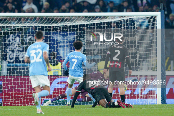 Felipe Anderson of SS Lazio scores fourth goal during the Serie A match between SS Lazio and AC Milan at Stadio Olimpico, Rome, Italy on 24...