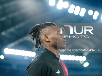Rafael Leao of AC Milan looks on during the Serie A match between SS Lazio and AC Milan at Stadio Olimpico, Rome, Italy on 24 January 2023....