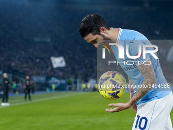 Luis Alberto of SS Lazio looks on during the Serie A match between SS Lazio and AC Milan at Stadio Olimpico, Rome, Italy on 24 January 2023....