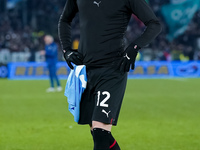 Ante Rebic of AC Milan looks on during the Serie A match between SS Lazio and AC Milan at Stadio Olimpico, Rome, Italy on 24 January 2023....