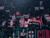 Supporters of AC Milan during the Serie A match between SS Lazio and AC Milan at Stadio Olimpico, Rome, Italy on 24 January 2023.  (