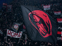 Supporters of AC Milan during the Serie A match between SS Lazio and AC Milan at Stadio Olimpico, Rome, Italy on 24 January 2023.  (