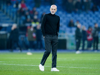 Stefano Pioli of AC Milan looks on during the Serie A match between SS Lazio and AC Milan at Stadio Olimpico, Rome, Italy on 24 January 2023...