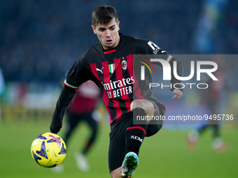 Brahim Diaz of AC Milan looks on during the Serie A match between SS Lazio and AC Milan at Stadio Olimpico, Rome, Italy on 24 January 2023....