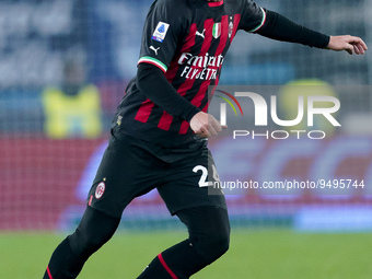 Simon Kjaer of AC Milan during the Serie A match between SS Lazio and AC Milan at Stadio Olimpico, Rome, Italy on 24 January 2023.  (