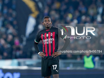 Rafael Leao of AC Milan looks dejected during the Serie A match between SS Lazio and AC Milan at Stadio Olimpico, Rome, Italy on 24 January...